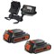 Black and Decker Genuine 18v Twin Li-ion Battery and Charger Pack 2ah Black and Decker Genuine 18v Twin Li-ion Battery and Charger Pack 2ah